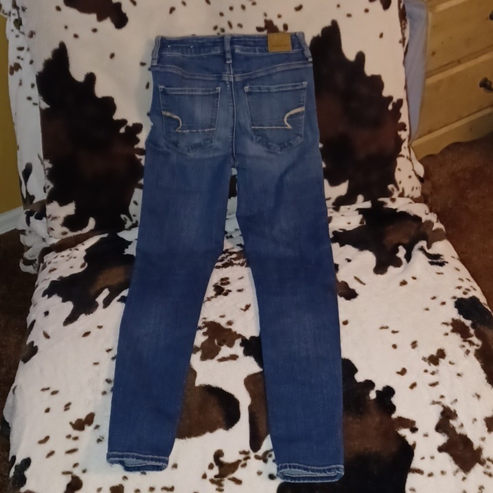 AMERICAN EAGLE JEANS,SUPER STRETCH  SIZE 4 LONG, SUPER HIGH RISE JEGGING…